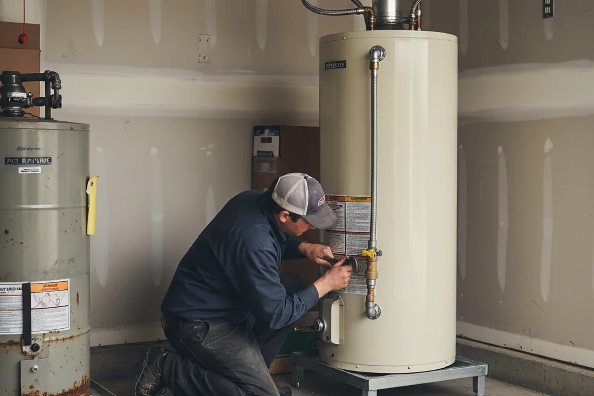 Water heater and shutoff valve replacement in Snow Hill